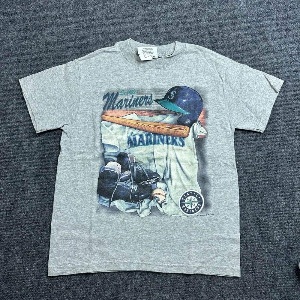 VTG 1997 Seattle Mariners Locker Room MLB Lee Sport Graphic T Shirt Youth Medium